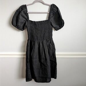 Jcrew Linen smocked 100% linen mini dress size S, NWOT